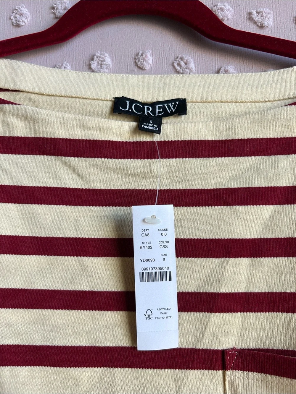 NWT J. Crew Women’s Boatneck Muscle T Shirt Mariner Cotton Striped Sz S